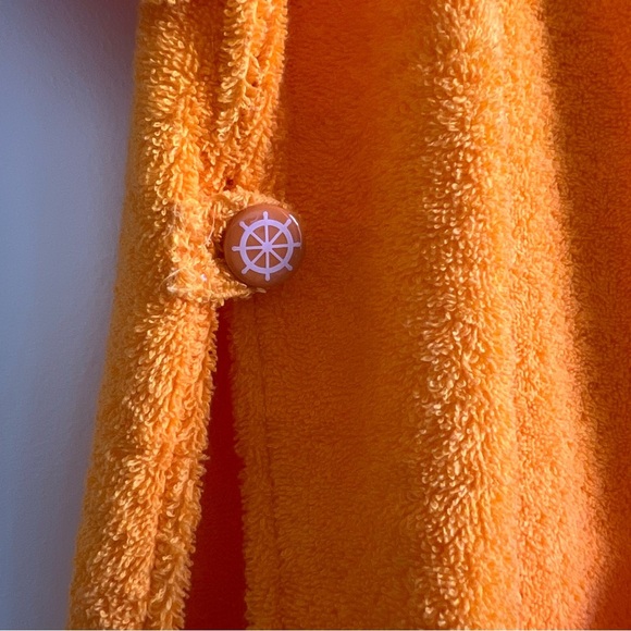 La Veste Ship Wheel Kimono Towel Dress in Orange - Picture 9 of 16
